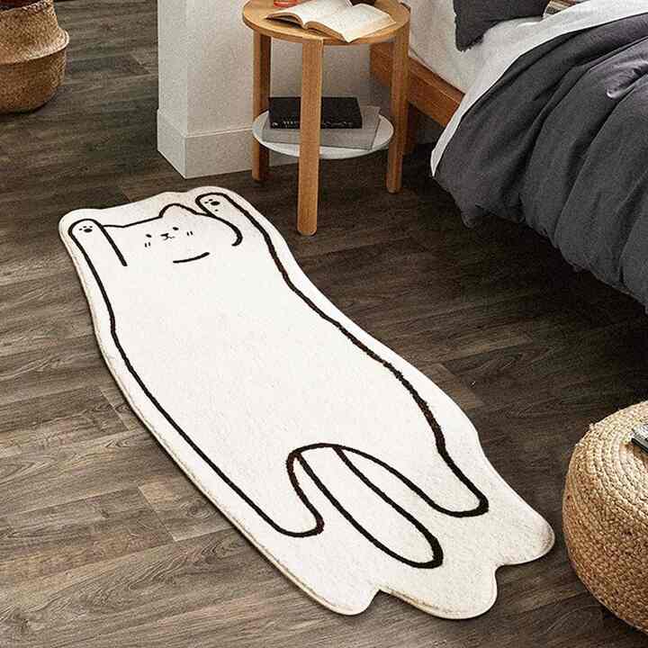 バンザイねこ ロング ラグ