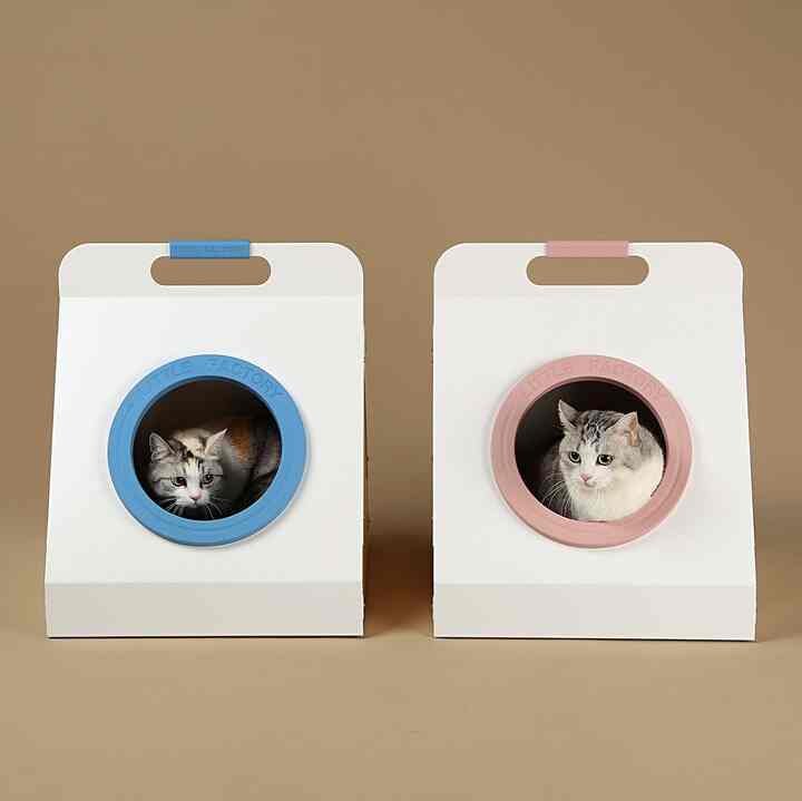 猫ハウス スクラッチャー付き［5色］