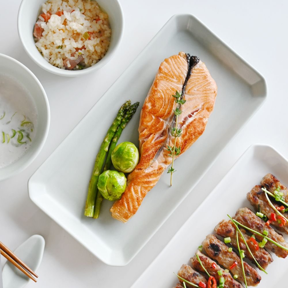 Syracuse Nature 長方形 プレート 26cm［2色］ ホワイト グレー 陶磁器