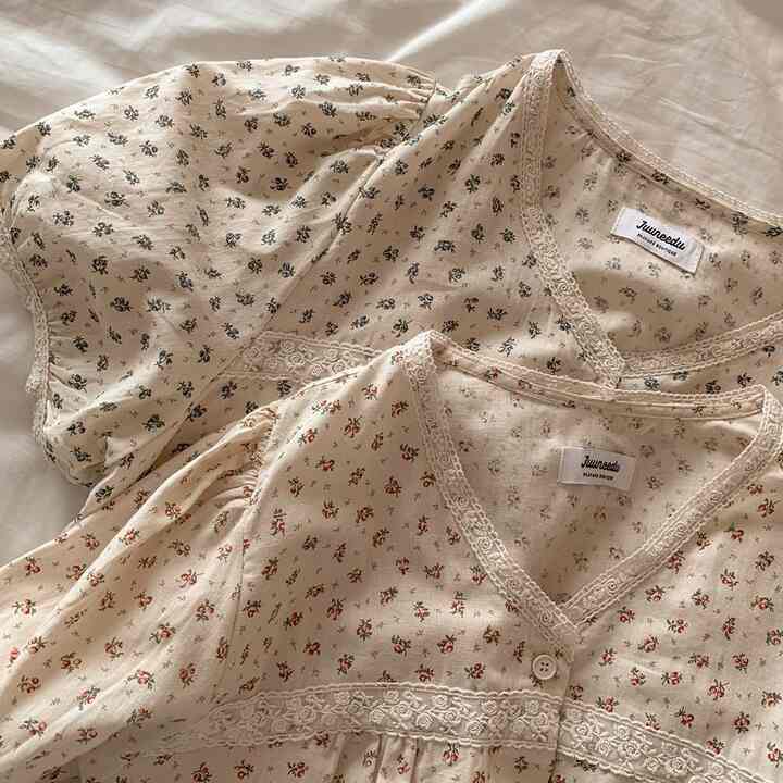 J'eu Daphne 2ps 半袖パジャマ＆シュシュセット［2色・2サイズ］