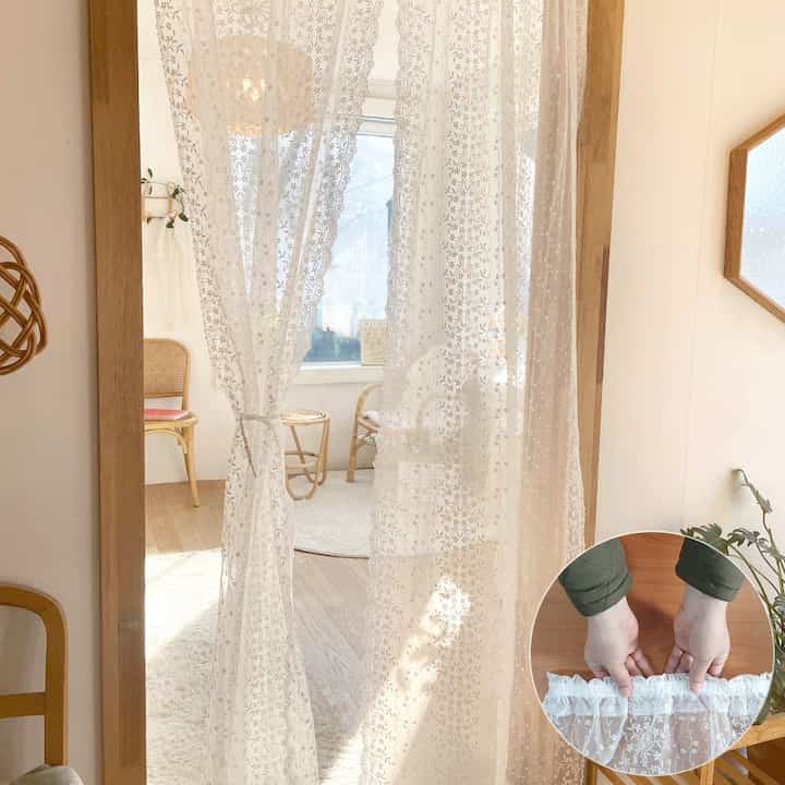 ベルクロ レース 目隠しカーテン［16種・2サイズ］