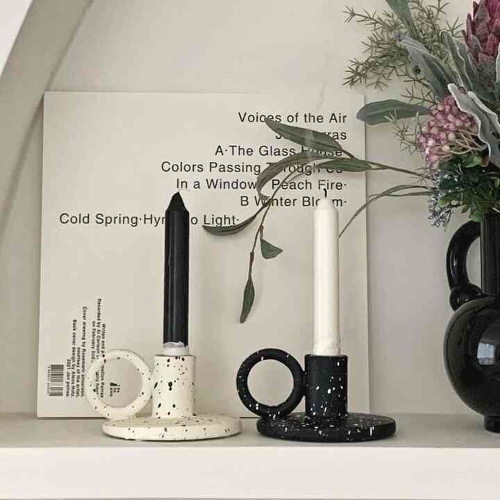 Dot セラミック キャンドルホルダー［2色］