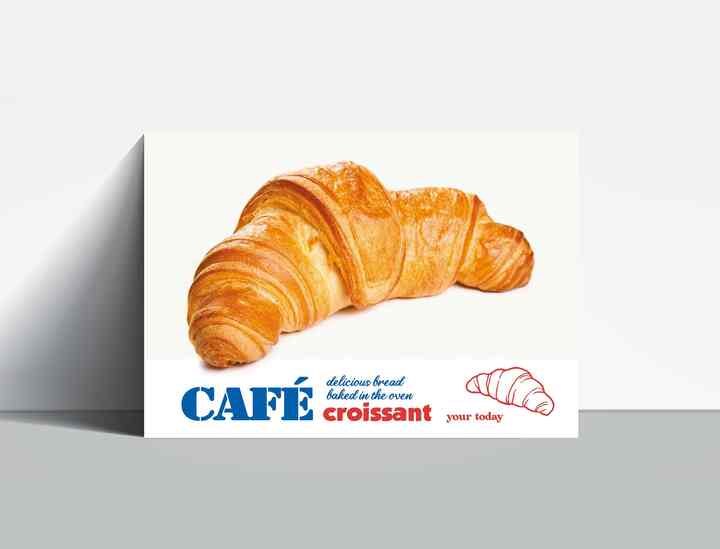 ポスター CAFE croissant