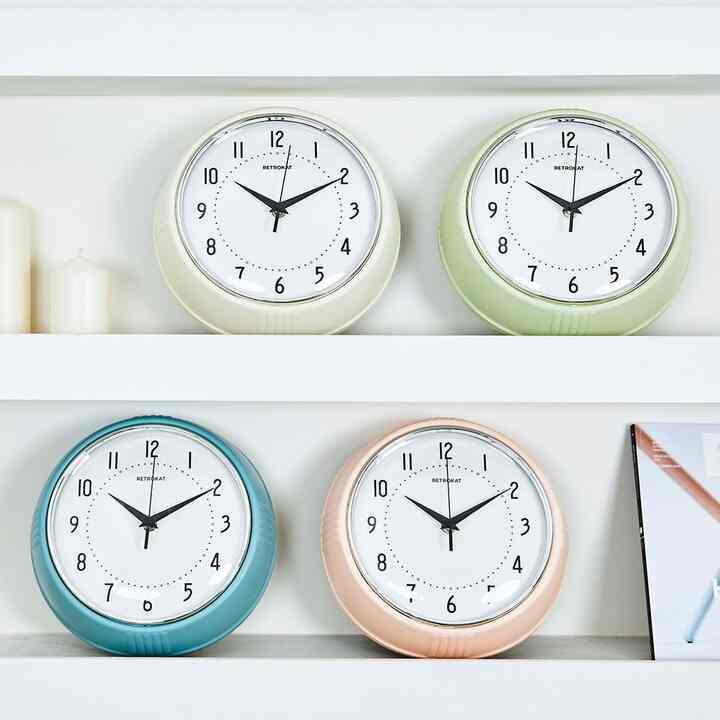 Macaron 静音 壁がけ時計［4色］