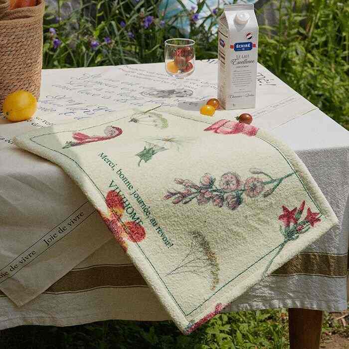 水彩画フレンチレタリング ラグ