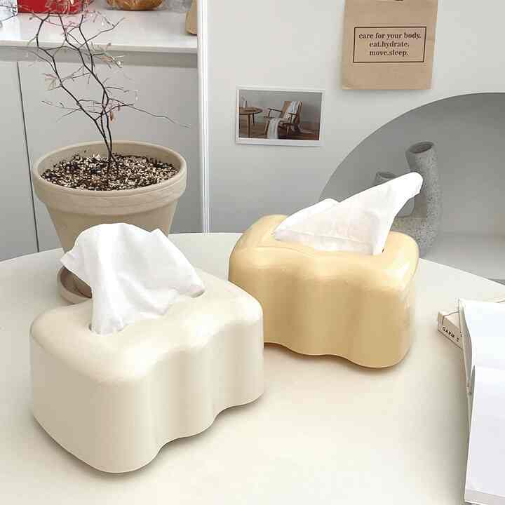 クリームウェーブ ティッシュケース［2色］