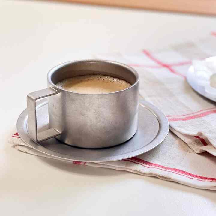 Agueda ヴィンテージ ステンレス コーヒーカップセット スクエア
