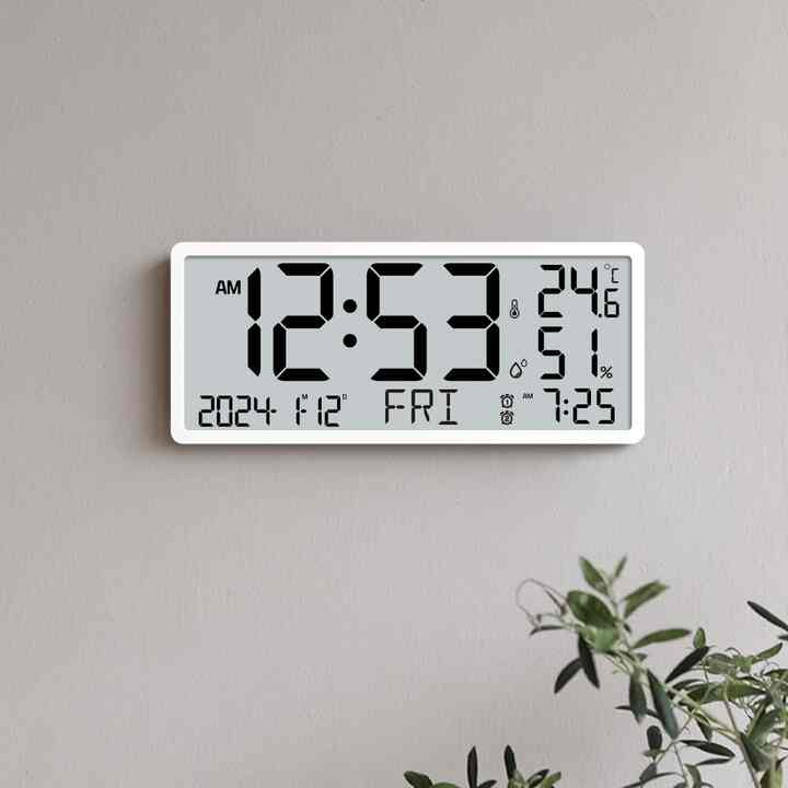 無線 大型 静音 デジタル 壁がけ時計