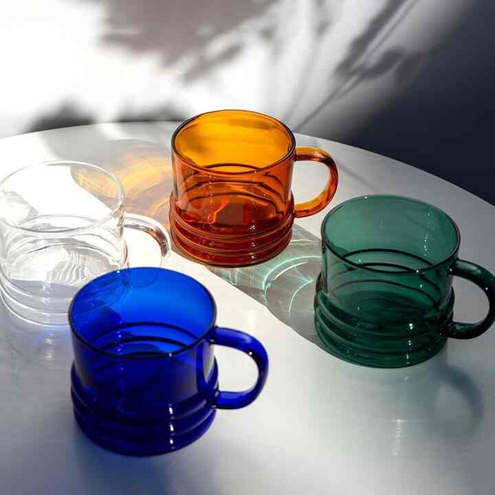 MARK COLOR ガラス マグカップ［4色］