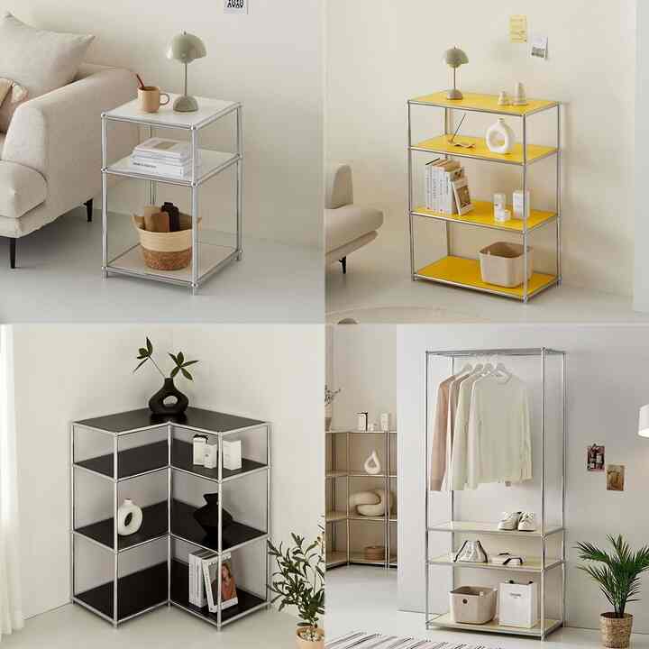 高強度スチールモジュール棚［3色・7サイズ］