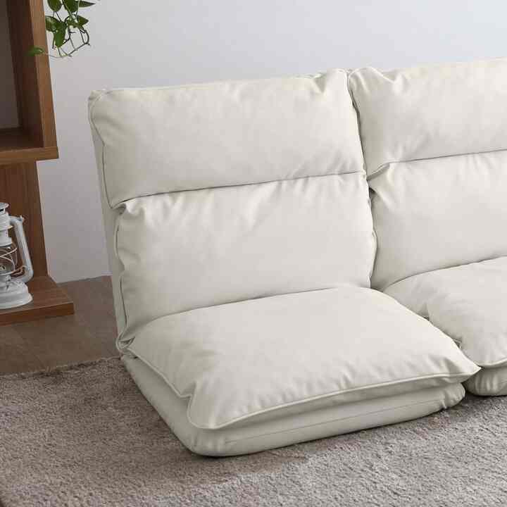 ウィニー 1人掛け折りたたみレザー座椅子ソファ