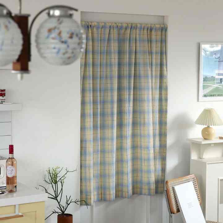 Raspberry チェック 目隠しカーテン［2サイズ］
