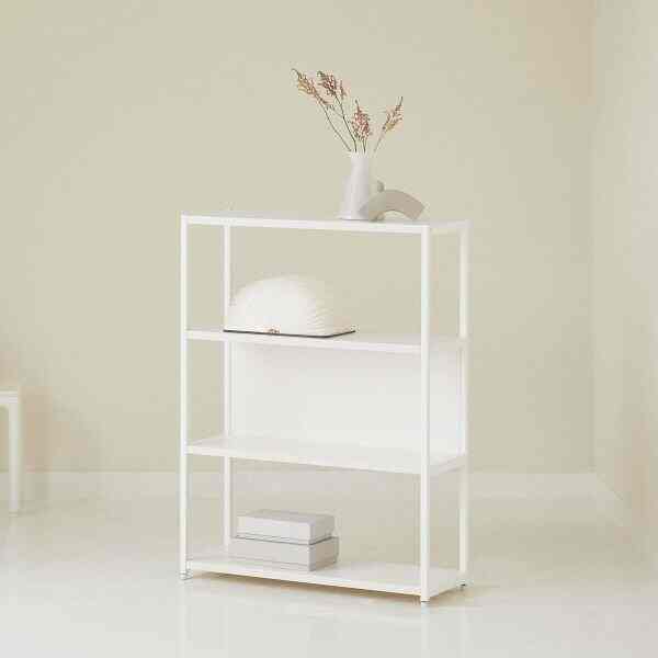 QUATTRO 3段 スチール ブックケース 80cm［6色］