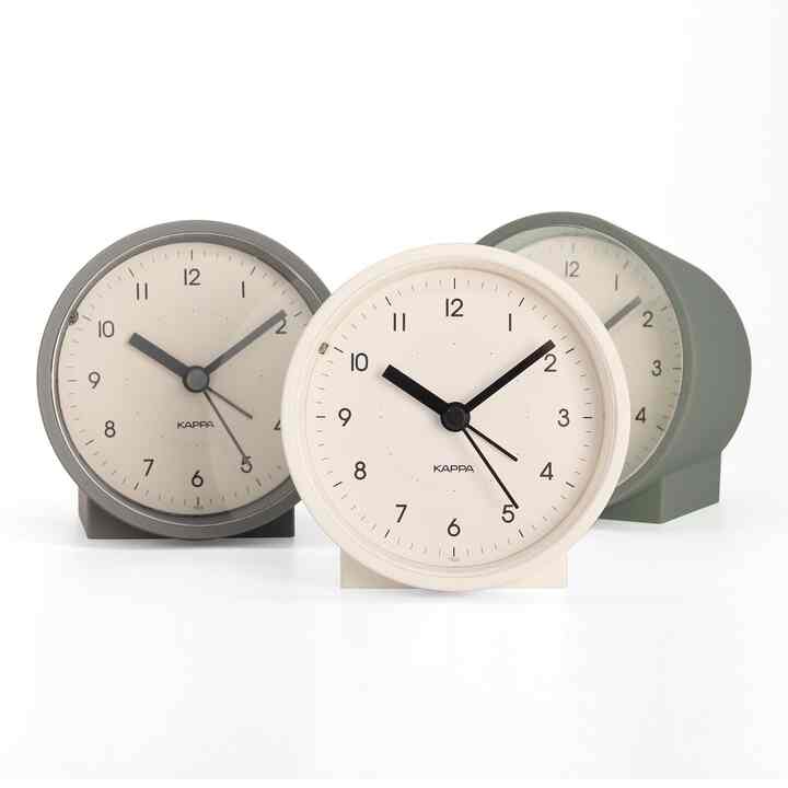 シンプル 静音 電子音 目覚まし 卓上時計［3色］