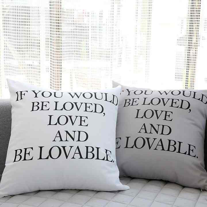 レタリング クッションカバー［2色］