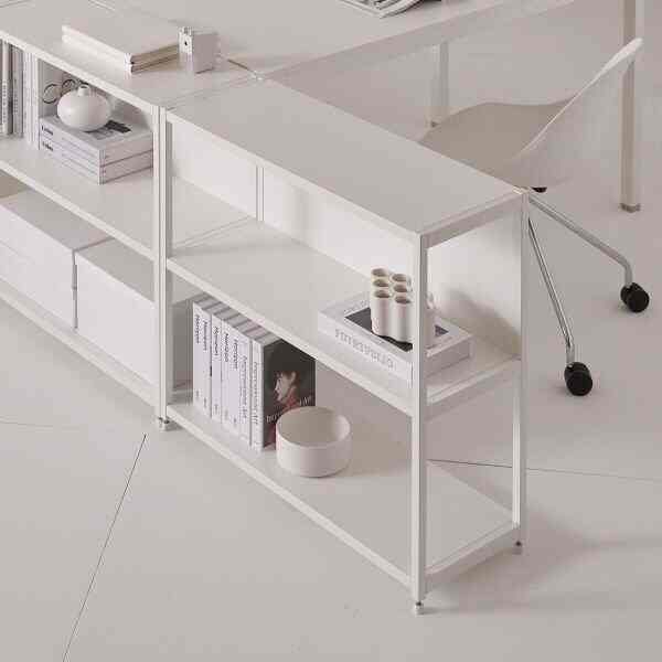 QUATTRO 2段 スチール ブックケース 120cm［6色］