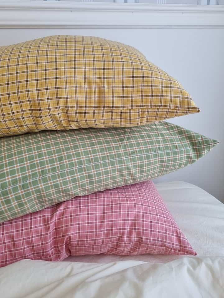 クッキー チェック 枕カバー［3色・2サイズ］