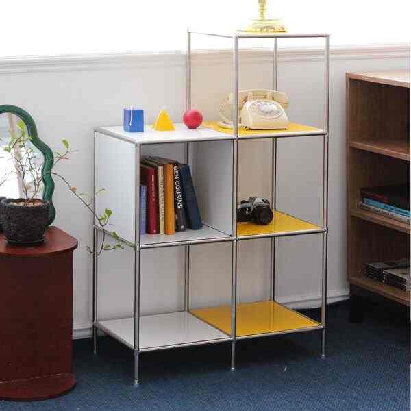 3段＆4段 モジュール ラック パネルタイプ［6色］