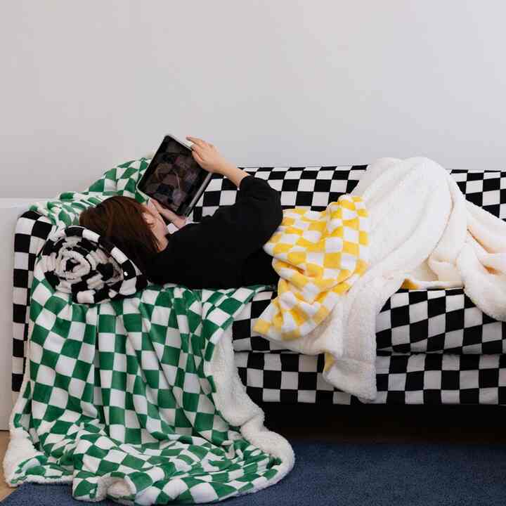 チェッカーボード ブランケット［3色・3サイズ］
