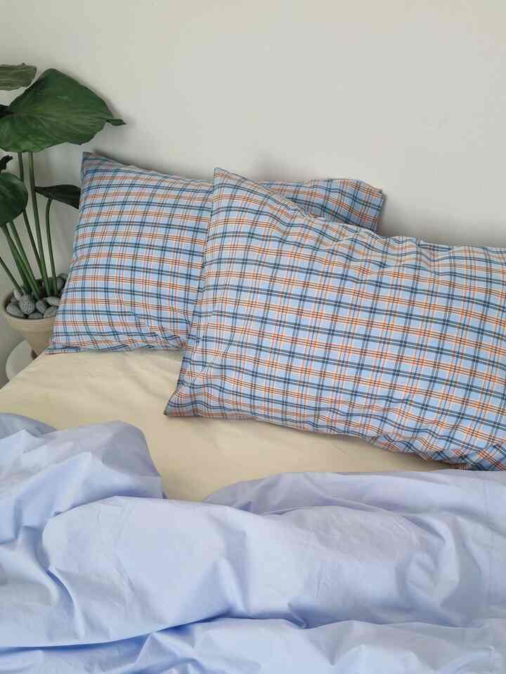 クラッカーチェック 枕カバー［2サイズ・2種］