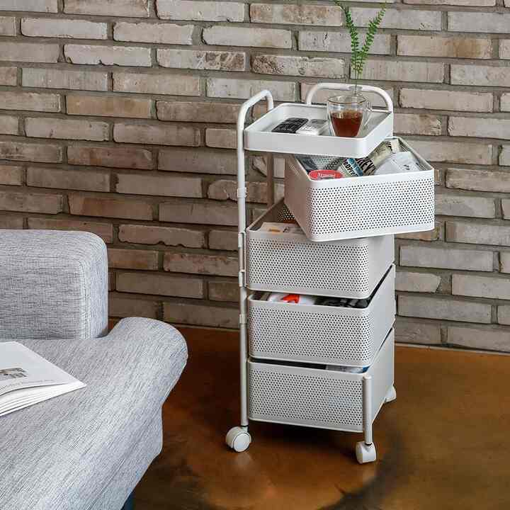 回転式 引き出しワゴン スクエア