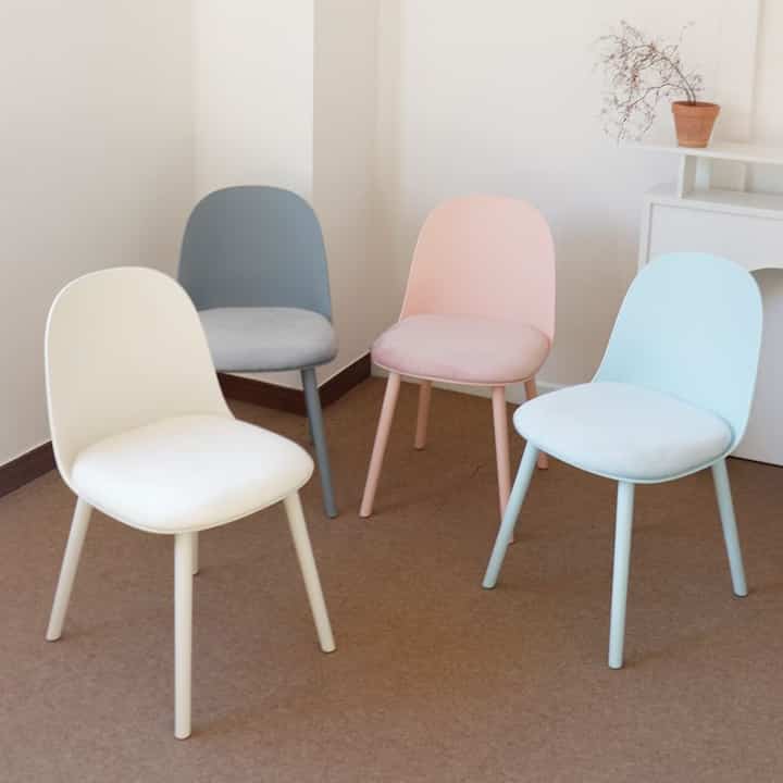 LURENT プラスチック チェア 2脚セット［5色・2種］