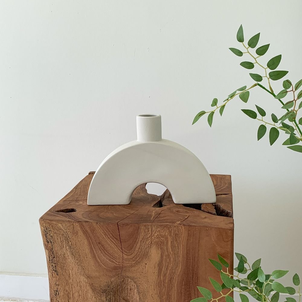 MADEMODE モディーン 彫刻オブジェ アーチ陶器花瓶 | 花瓶・鉢カバー