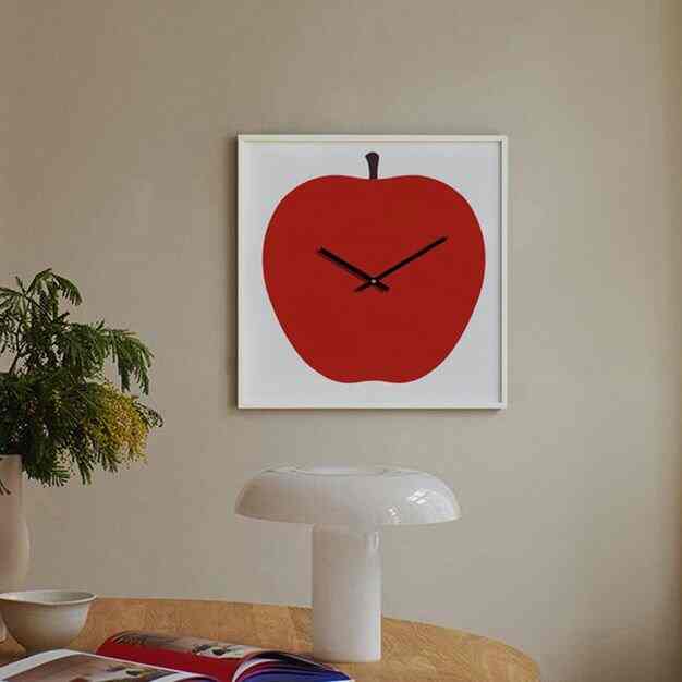アップル ミッドセンチュリーモダン 壁掛け時計 30cm
