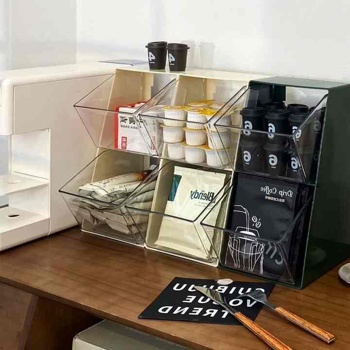 オープン式 ティーバック 収納箱［2色］