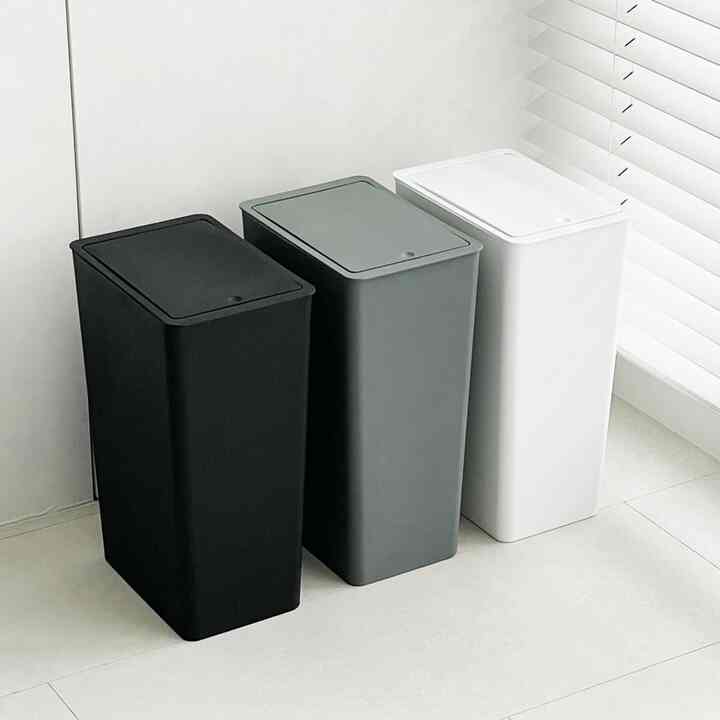 SIMPLE 無地 ゴミ箱 2点セット［3色・2サイズ］