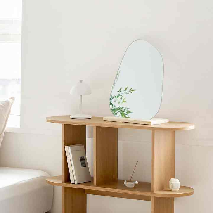 スプリング型 卓上ミラー［2サイズ］