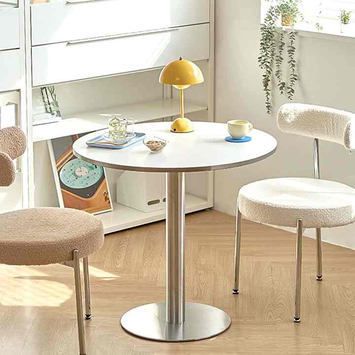 円形 エッジ テーブル NEUTRON＆チェア セット［7色・2サイズ］