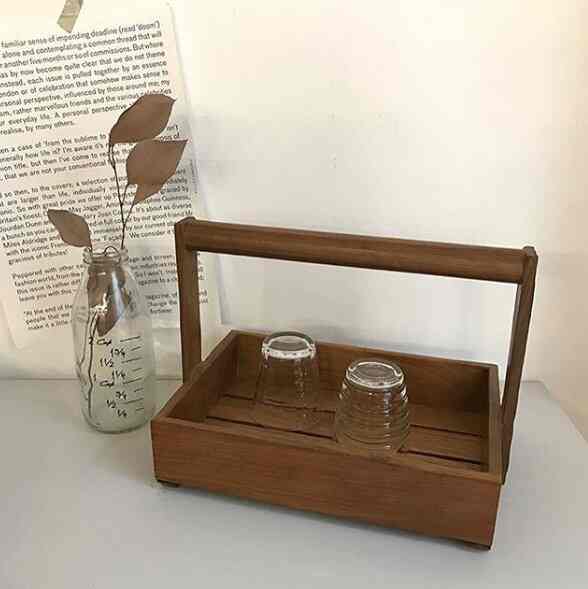 チークウッド ハンディサービングトレイ