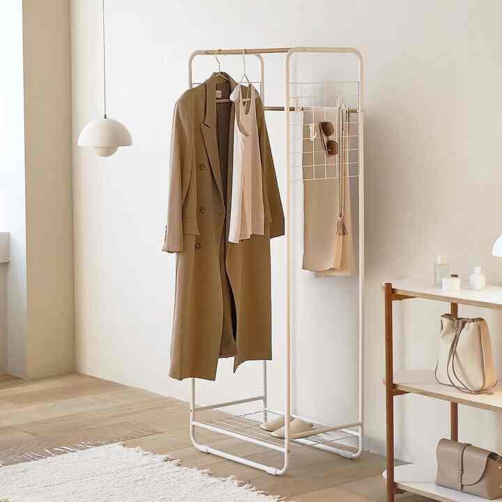 メッシュ ハンガーラック L［2色］