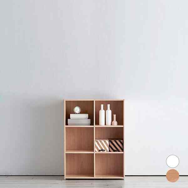 3段 QUATTRO 本棚 80cm［3色］