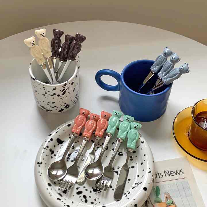 パステルくまさん スプーンフォークセット