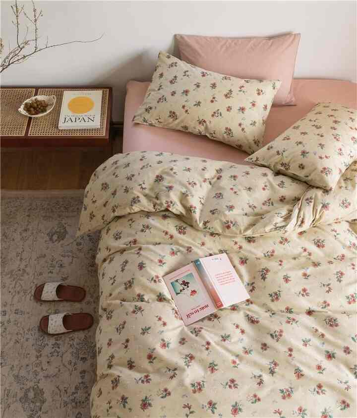 ゆるり コットン フラワー 布団 シート型［3色］