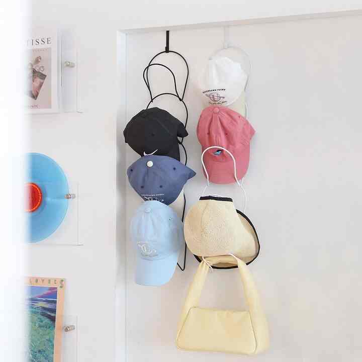 アイアン 5段帽子ラック［4色］