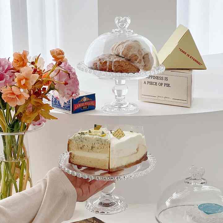 ハートハンドル付き ガラスドーム［2種］