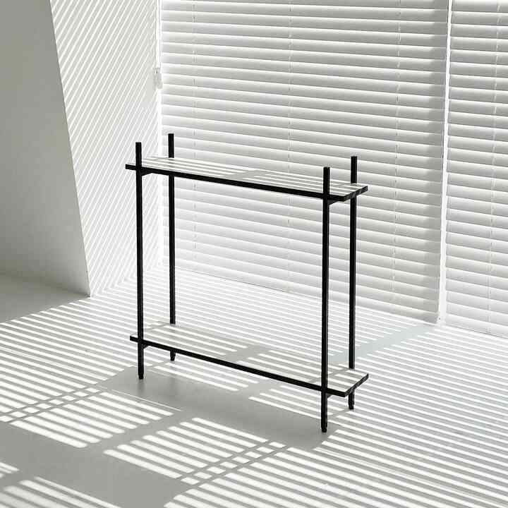 シンプル 2段サイドテーブル