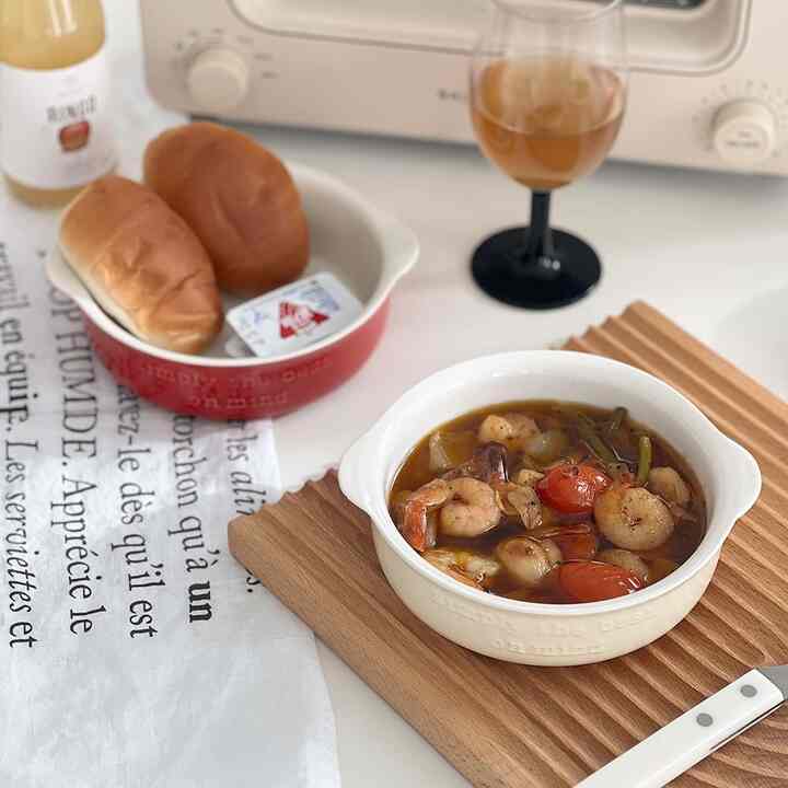 レタリング 円形 グラタン皿［2色］