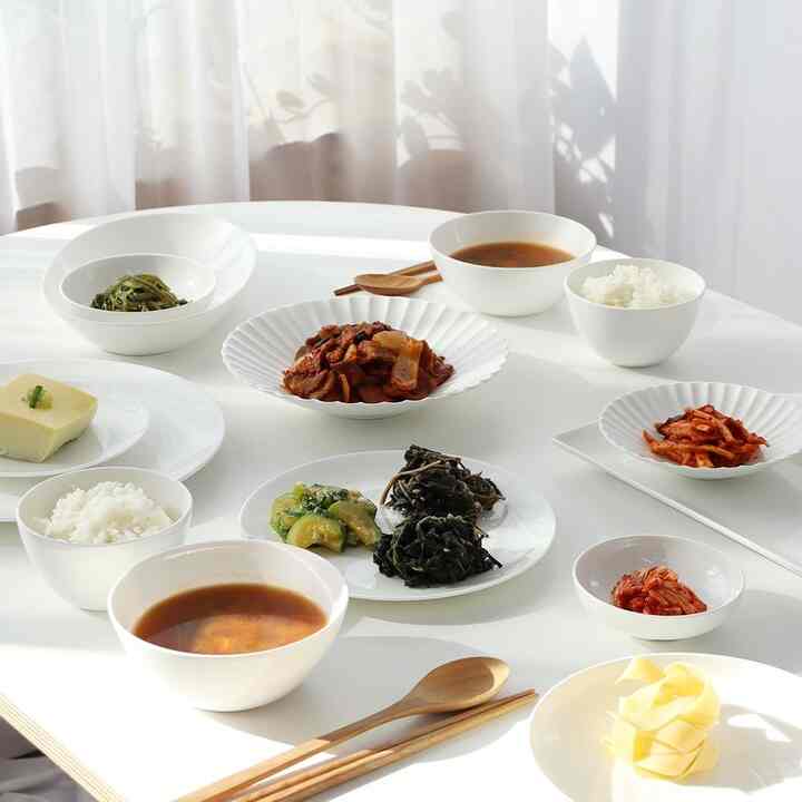 Bone China ソラム 白磁 6人用ホームセット