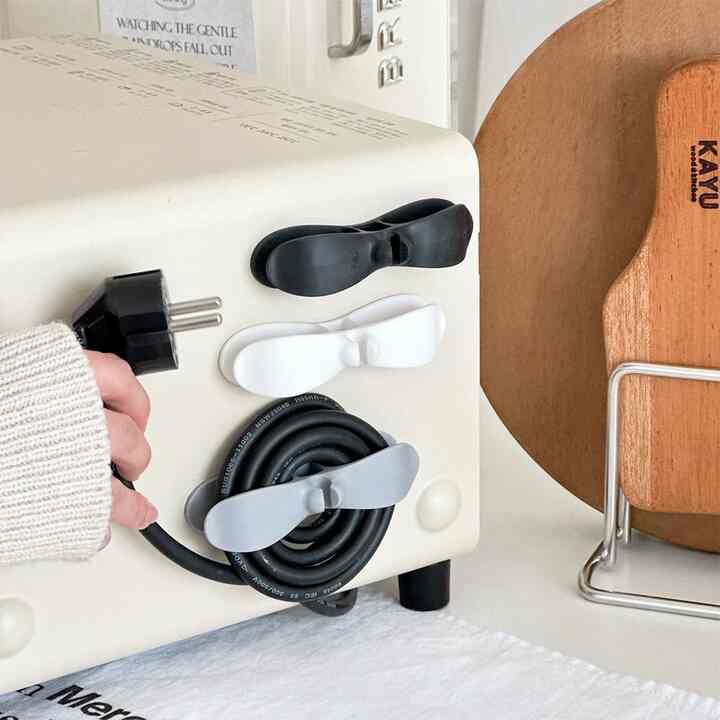 ウィングクリップ 家電コードホルダー［3色］