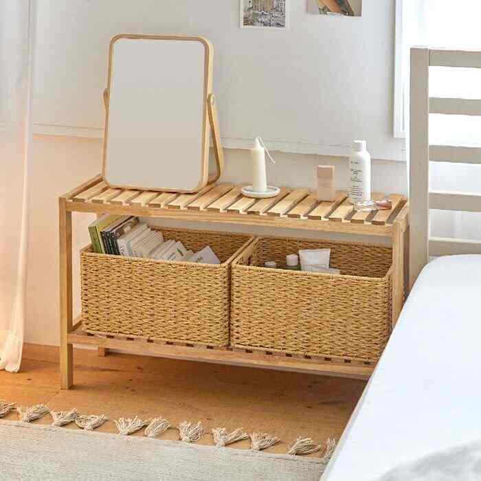 PPラタン ver.2 長方形 バスケット［2色・2サイズ］