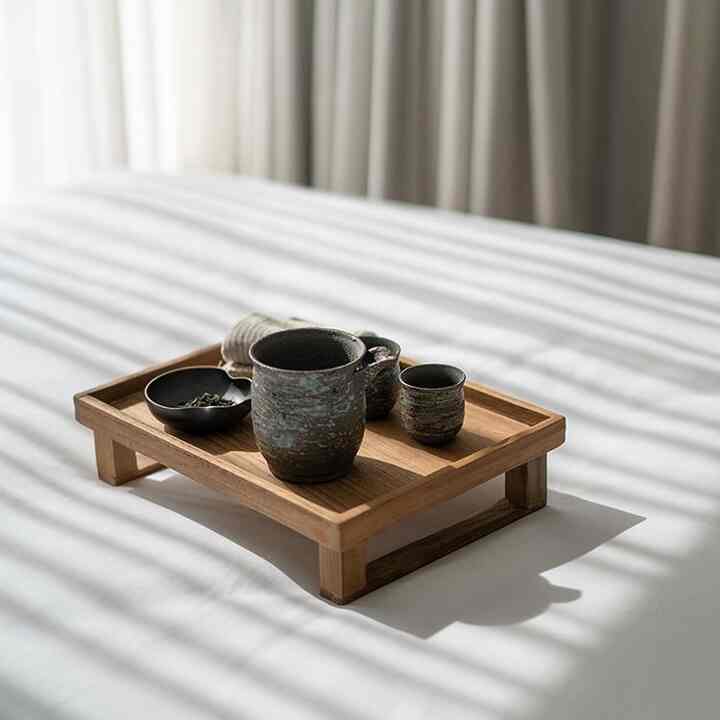 チーク無垢材トレイ