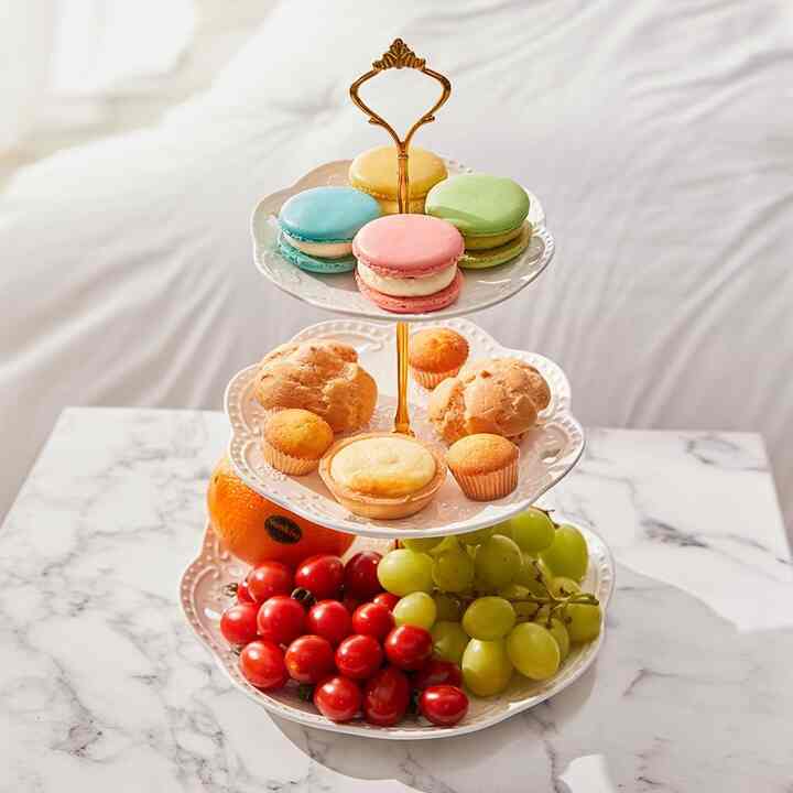 3段 デザートプレート［2色］