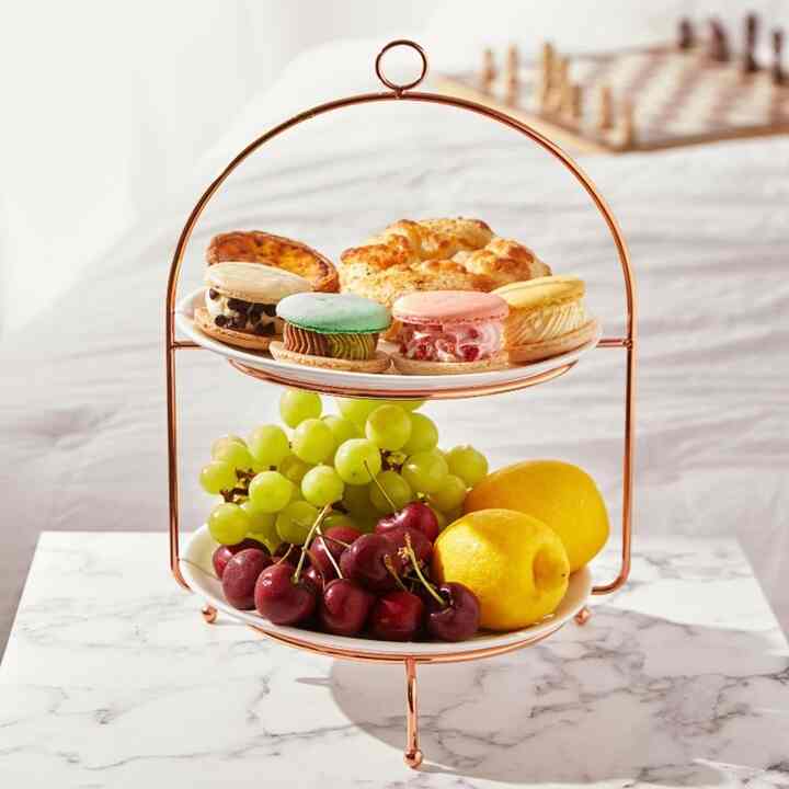 マリー 2段鉄製トレイ