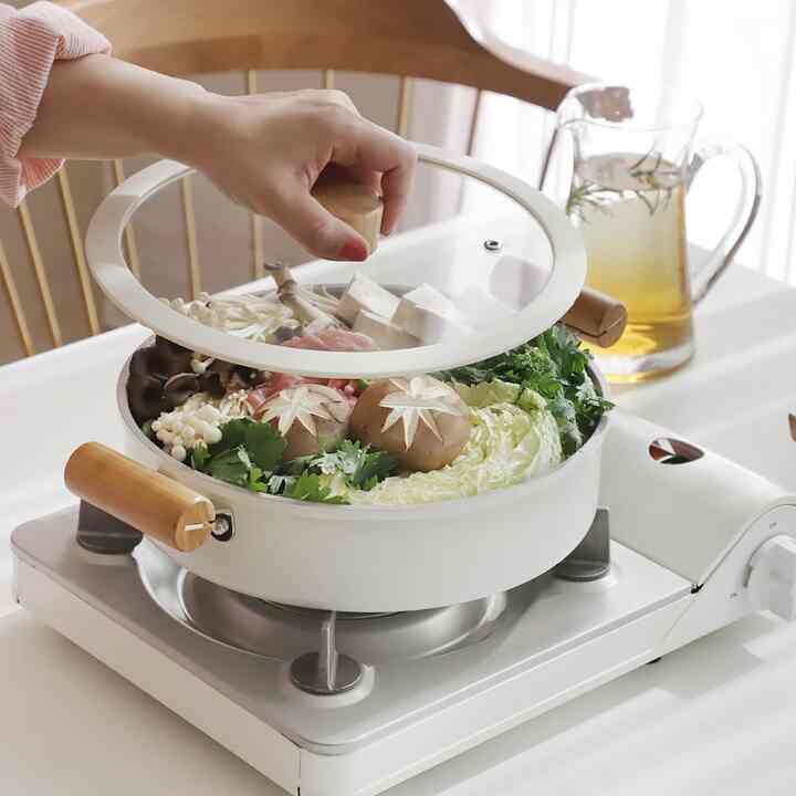 planpot クリームホワイト IH 鍋 24cm