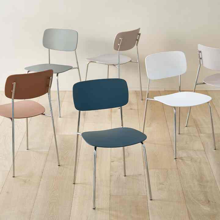 Central クローム チェア 2脚セット［5色］