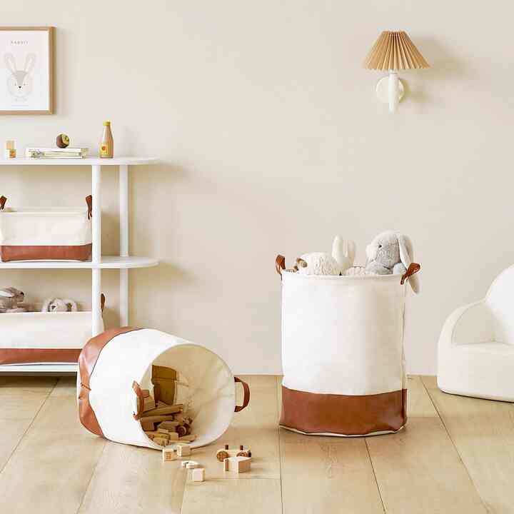 Latte 防水 バスケット 2点セット［2色・2サイズ］